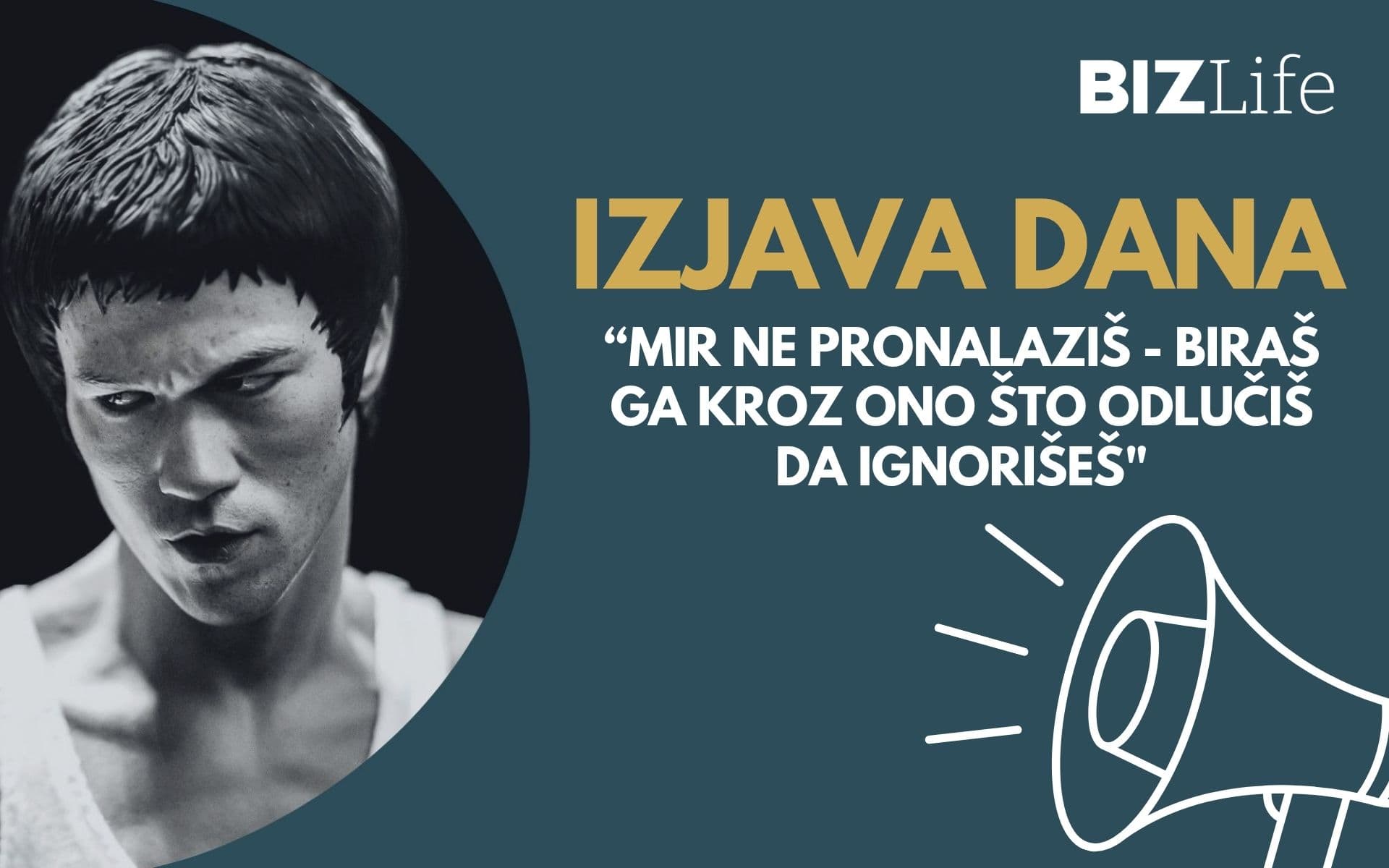IZJAVA DANA: „Mir ne pronalaziš – biraš ga kroz ono što odlučiš da ignorišeš“
