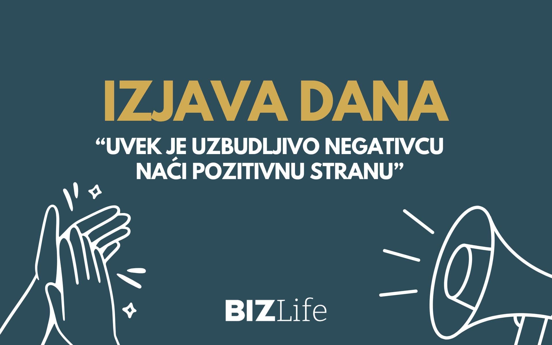IZJAVA DANA: „Uvek je uzbudljivo negativcu naći pozitivnu stranu“