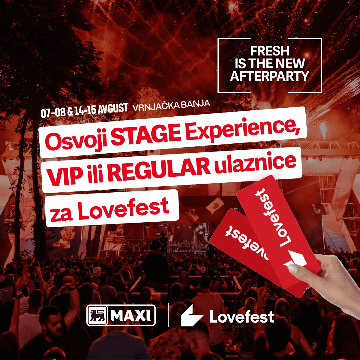 Maxi ti poklanja karte za Lovefest