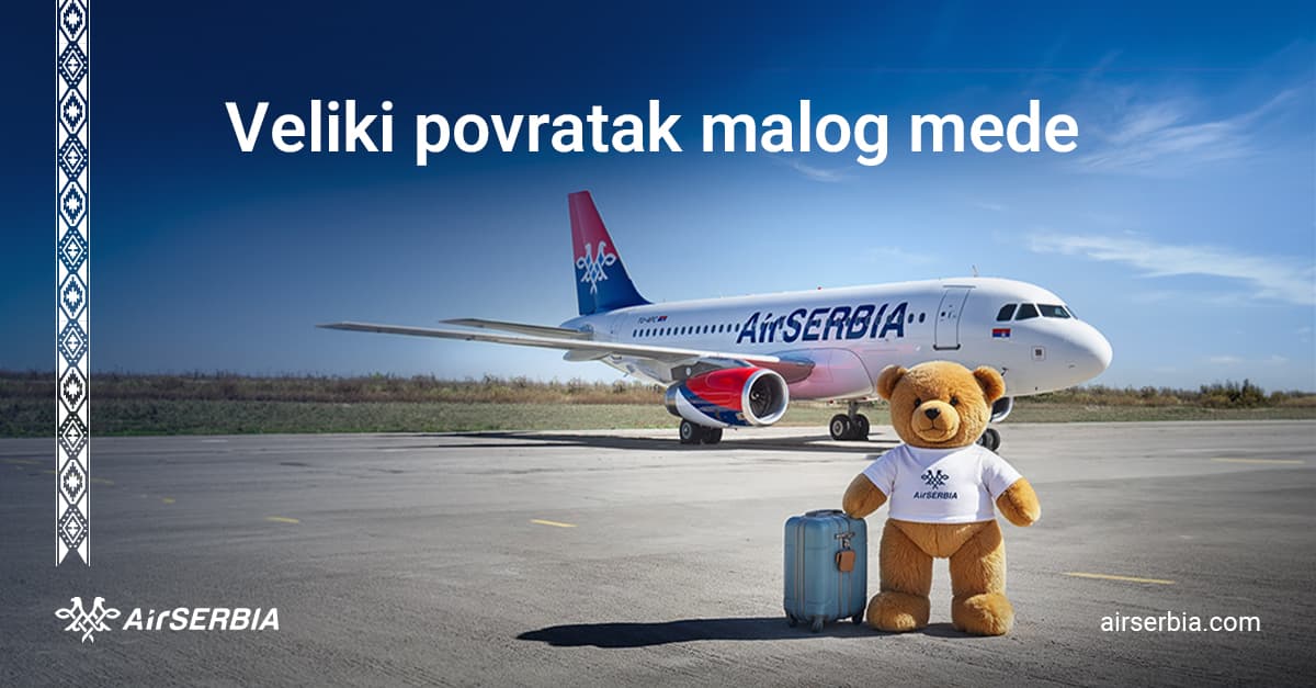 Veliki povratak malog mede na letove Er Srbije