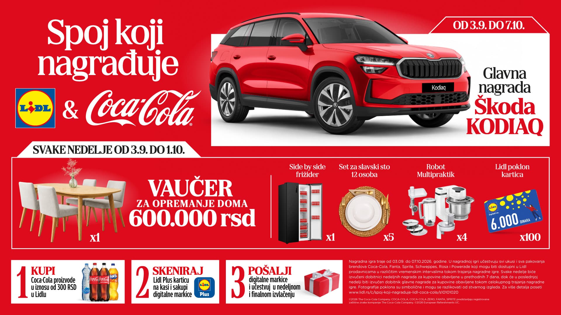 Lidl i Coca-Cola pokrenuli nagradnu igru: Glavna nagrada novi Škoda Kodiaq
