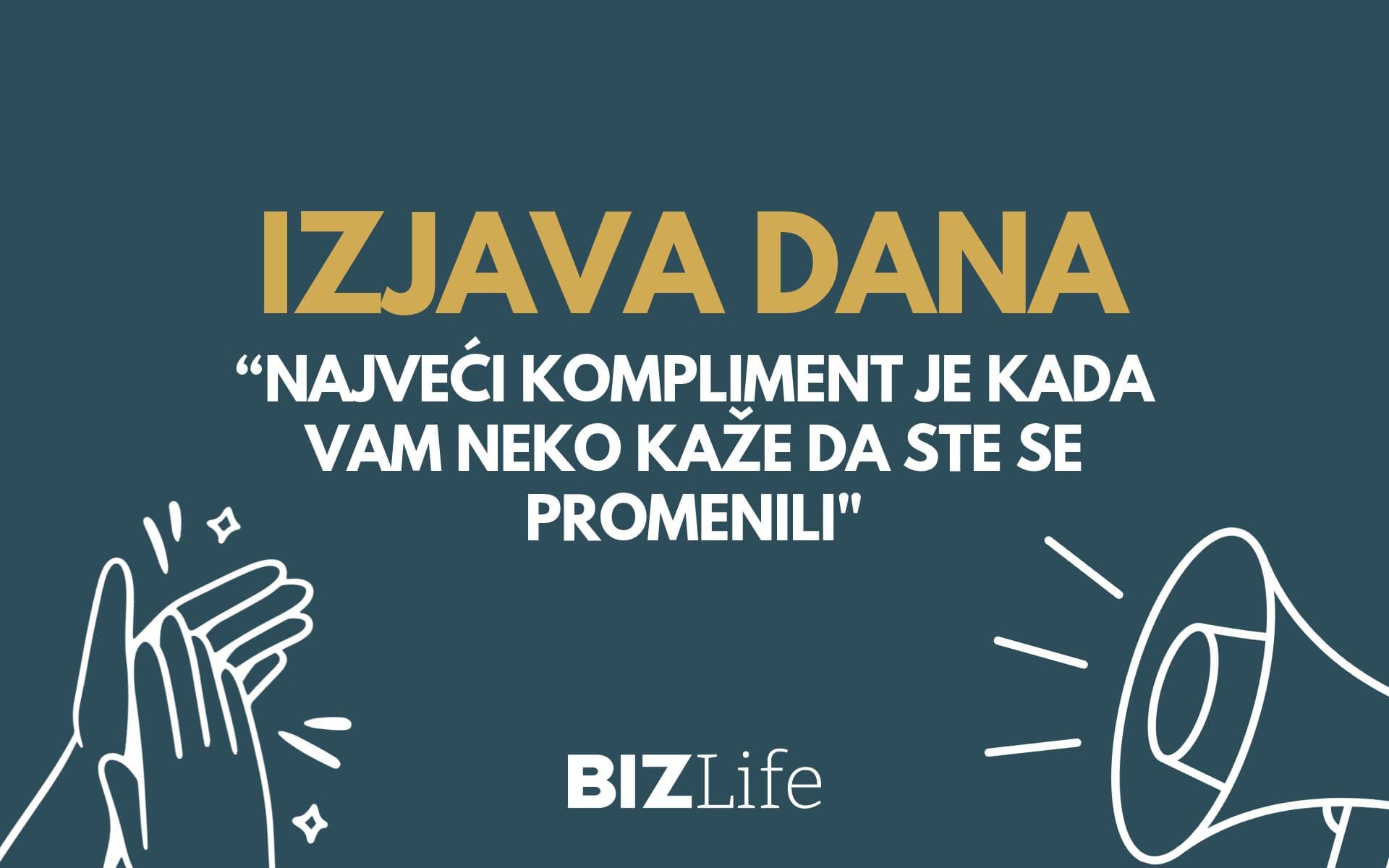IZJAVA DANA: „Najveći kompliment je kada vam neko kaže da ste se promenili“