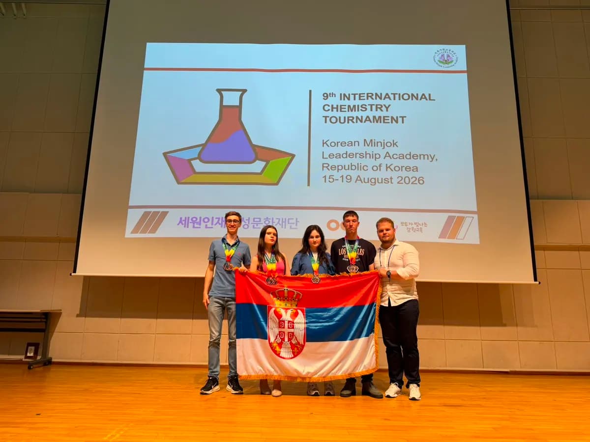 Foundation: Young Serbian chemists win five medals at tournament in South Korea