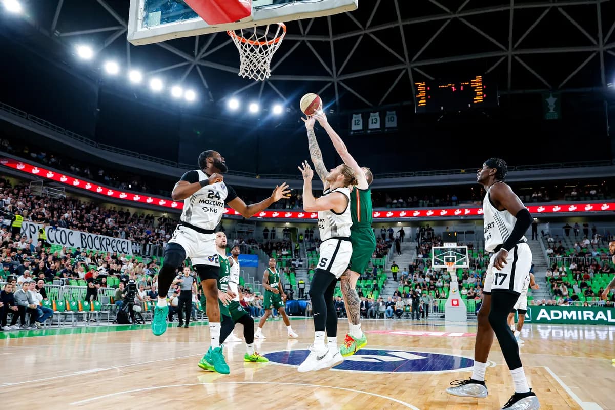 Partizan se muči sa Cedevitom u Ljubljani, Karlik i Džekiri probudili crno-bele