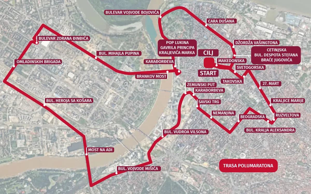 Danas počinje prvi dvodnevni Beogradski maraton: Ove ulice biće zatvorene MAPA