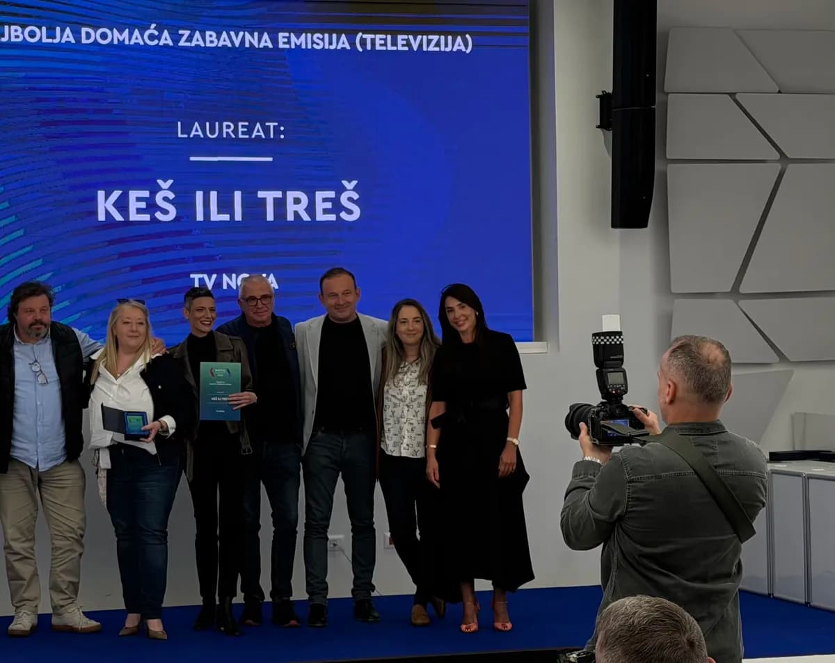Novo priznanje za TV Nova: "Keš ili treš“ osvojio nagradu za najbolju domaću zabavnu emisiju
