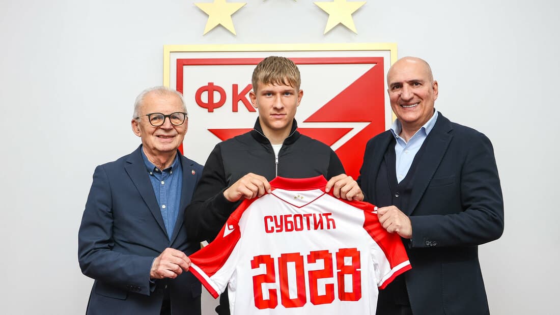 Mladi fudbaler Vasilije Subotić produžio ugovor sa Crvenom zvezdom do 2028. godine