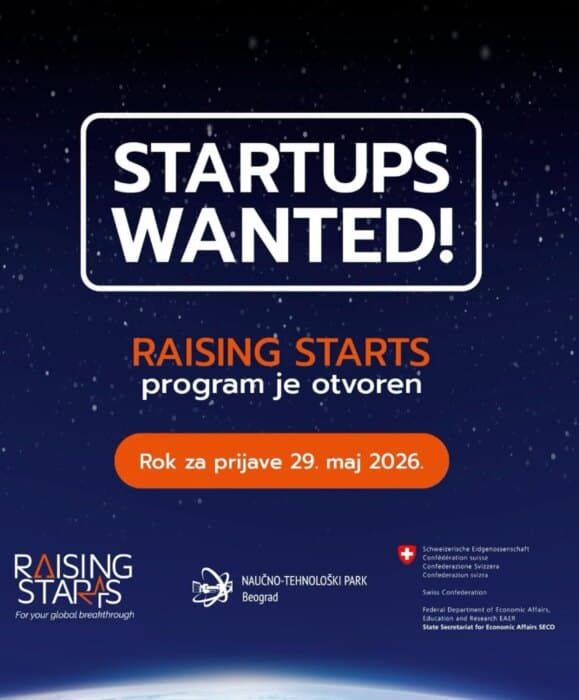 Otvoren konkurs Raising Starts za startape u Srbiji, prijave do 29. maja