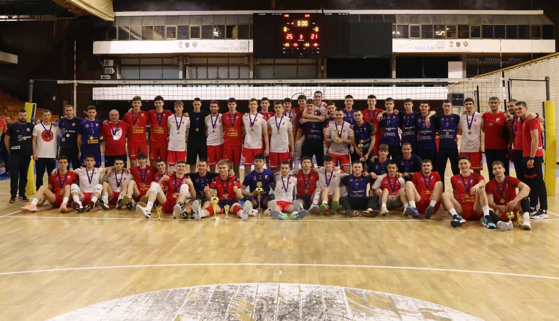 U konkurenciji odbojkaških juniora Vojvodina Mozzart prvak Srbije