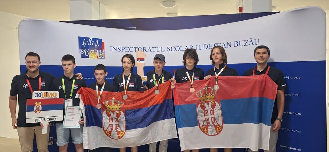 Pet medalja i jedna pohvala na matematičkoj olimpijadi u Rumuniji za učenike iz Srbije