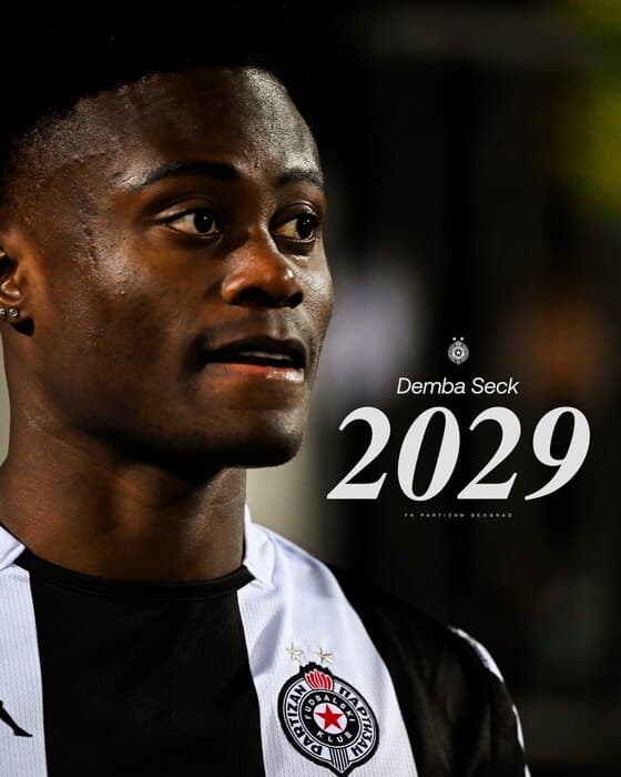 Senegalski fudbaler Demba Sek potpisao ugovor sa Partizanom do juna 2029. godine