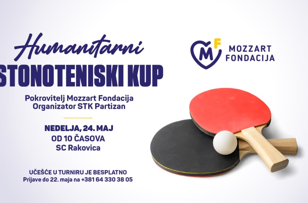 Humanitarni stonoteniski kup: Fondacija Mozzart i STK Partizan u znaku sporta i solidarnosti