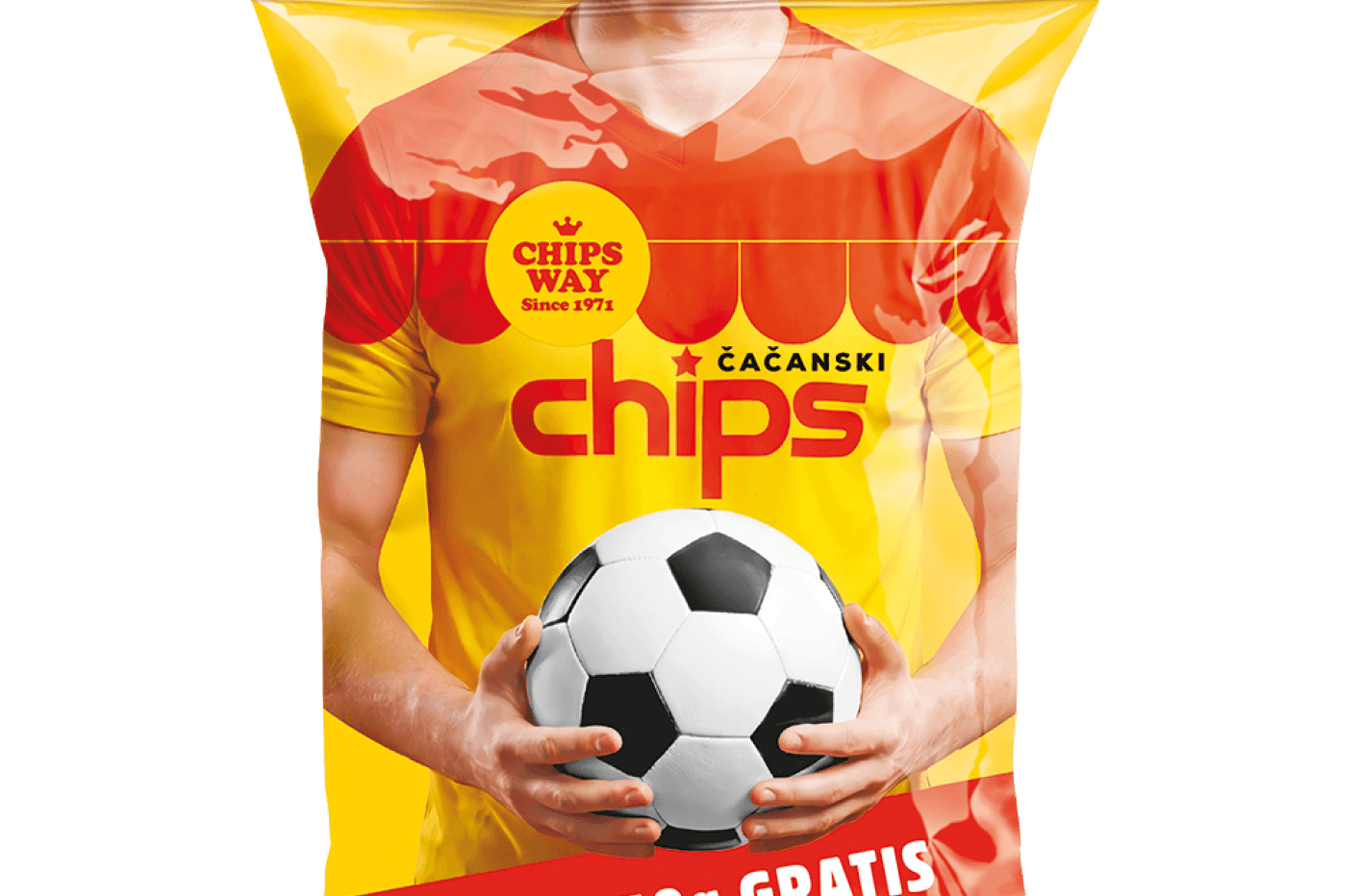 Za velike utakmice treba više: Čačanski čips 150g + 50g gratis!
