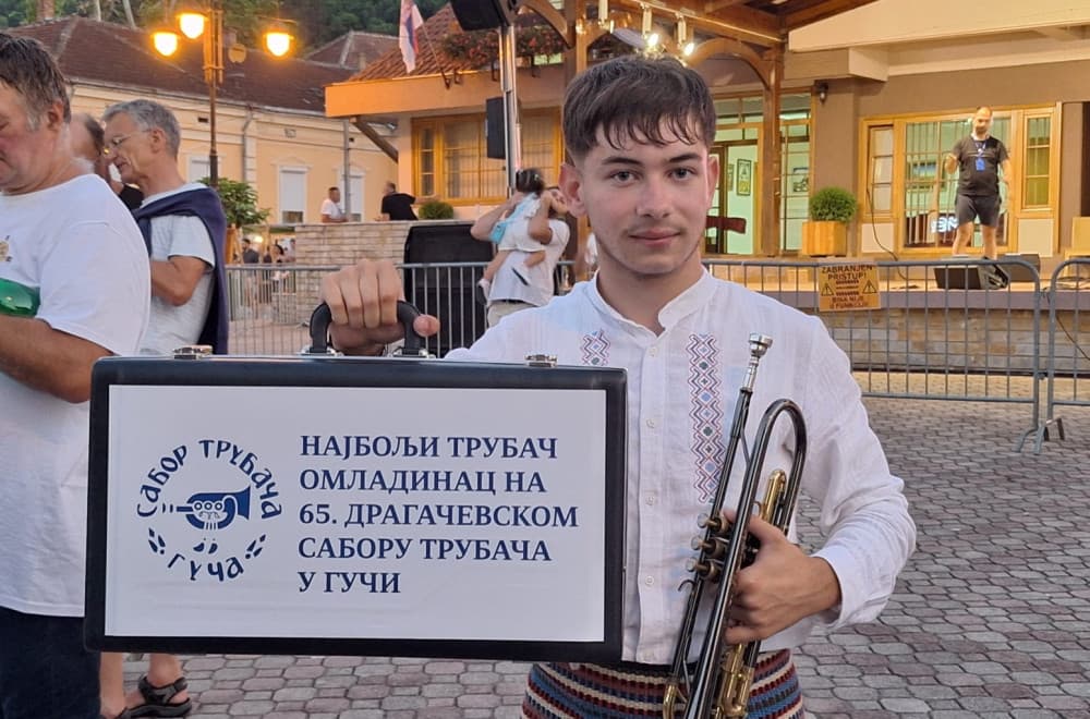 On je zvanično najbolji mladi trubač u Guči: "Nastaviću da radim i da se trudim" FOTO