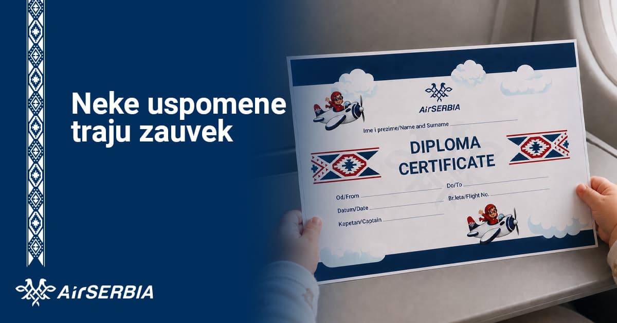 Prvi let se pamti zauvek: Er Srbija poklanja diplomu najmlađim putnicima