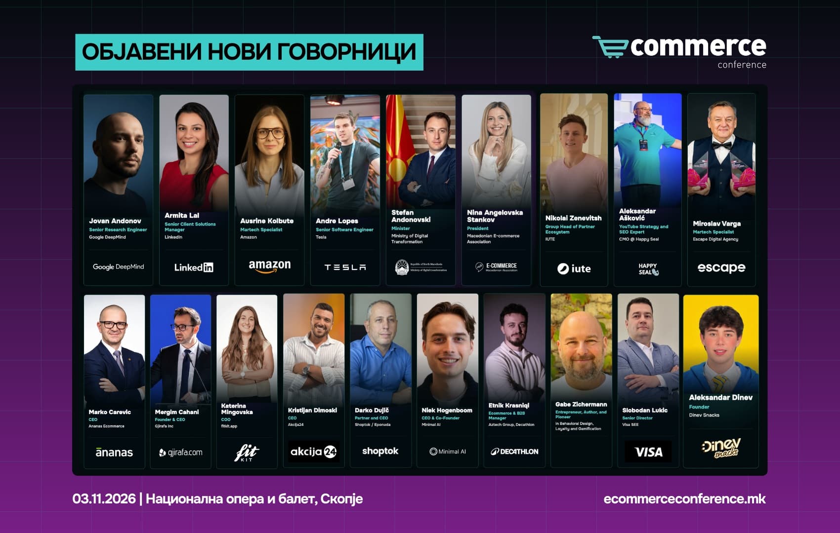 Amazon, Tesla i Decathlon među globalnim kompanijama na E-commerce konferenciji 2026: Predstavljeni novi govornici i teme