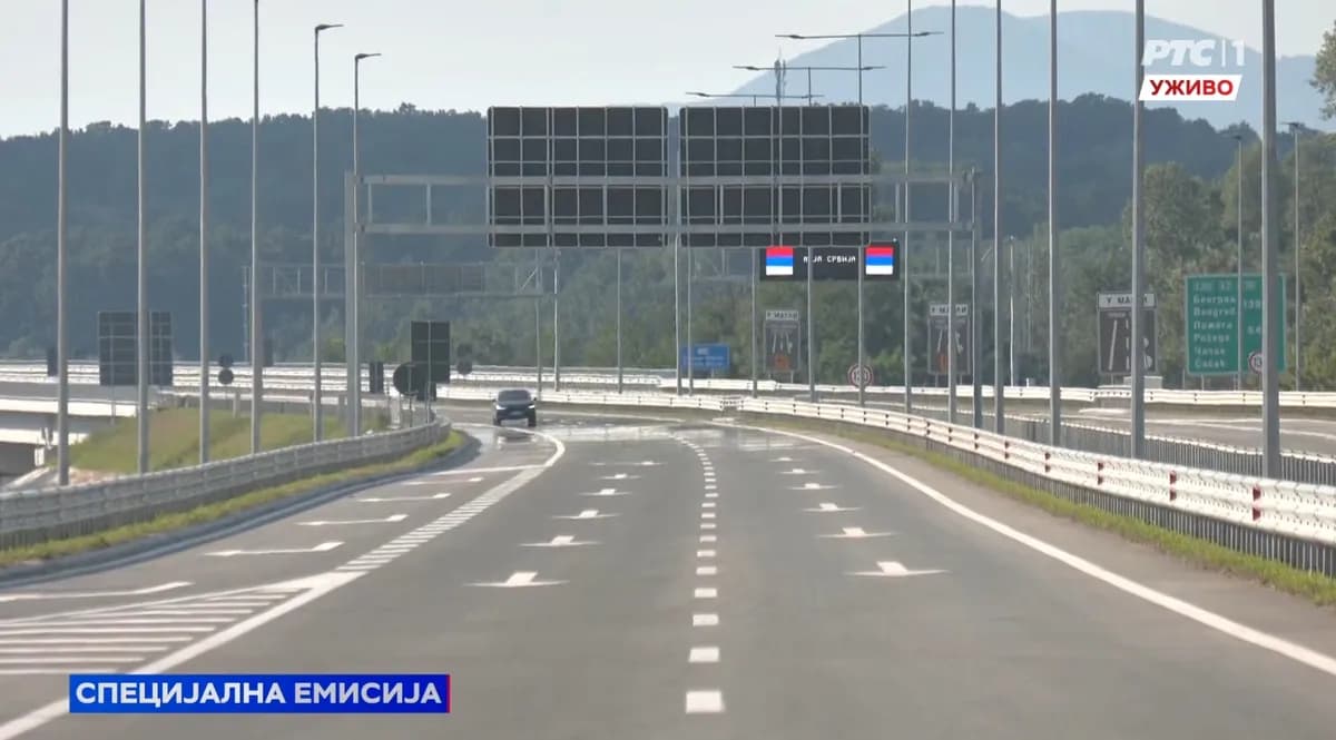 Otvorena deonica Moravskog koridora od Preljine do Adrana kod Kraljeva