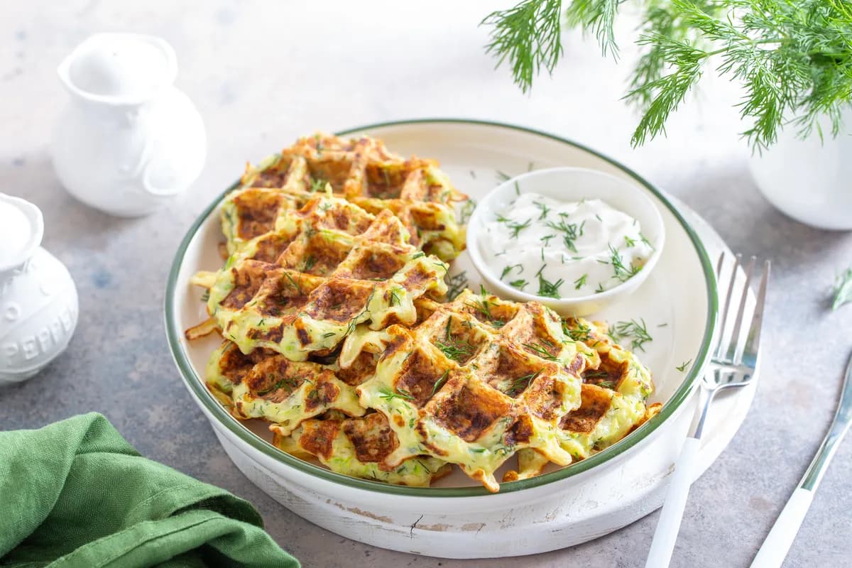 Recept dana: Slane vafle sa tikvicama i feta sirom