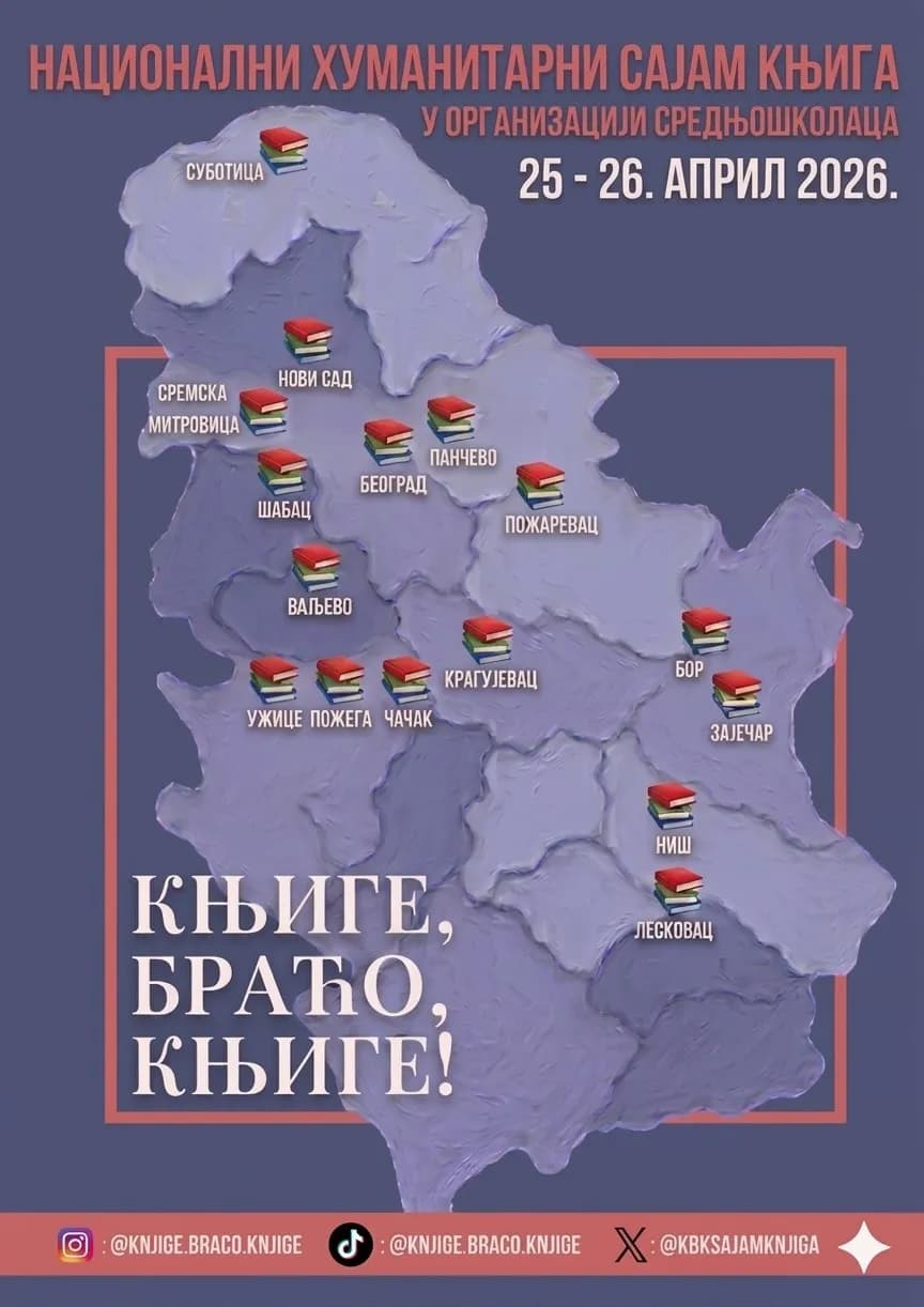 "Knjige, braćo, knjige": Počinje prvi Nacionalni humanitarni sajam knjiga, organizuju ga srednjoškolaci