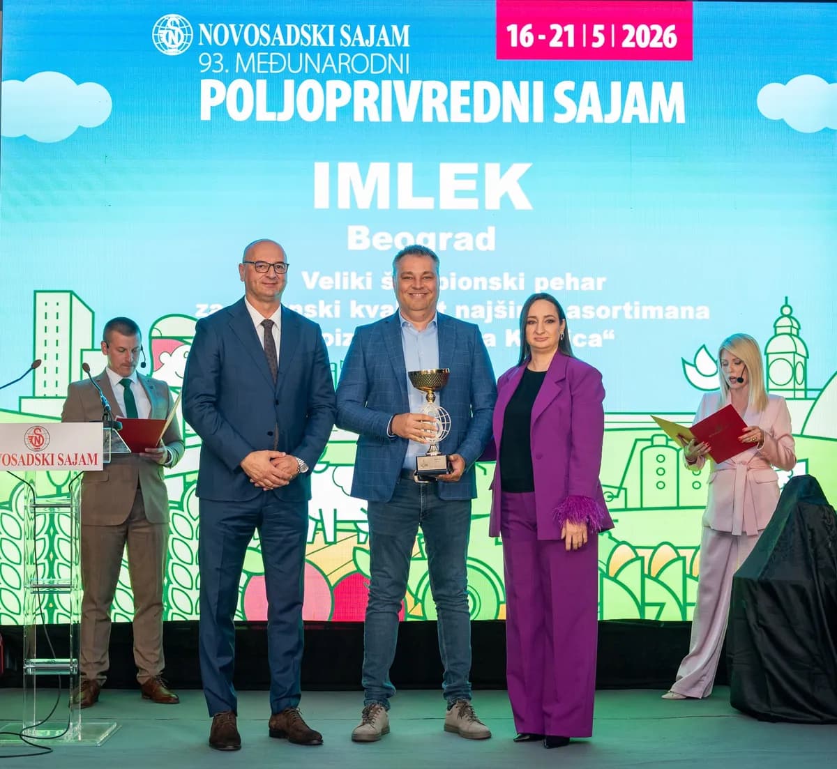 Kompanija Imlek – Šampion kvaliteta 93. novosadskog Međunarodnog sajma poljoprivrede