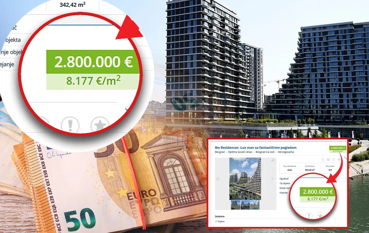 Na oglasima više od 500 nekretnina u Beogradu na vodi, agentkinja kaže: “Ne pamtim kada je prodat stan po ceni od milion evra”