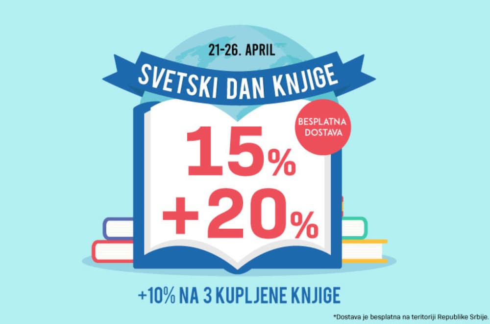 Povodom Svetskog dana knjige: Najveći popust u godini uz besplatnu dostavu širom Srbije